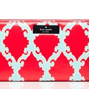 Kate Spade Wallet: Daycation Neda Coral Trellis Tile